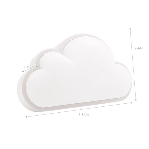 Vista 3 de Luz nocturna con sensor de luz de nube para bebé, guardería, lámpara de pared LED inteligente enchufable para mesita de noche, dormitorio, pasillo