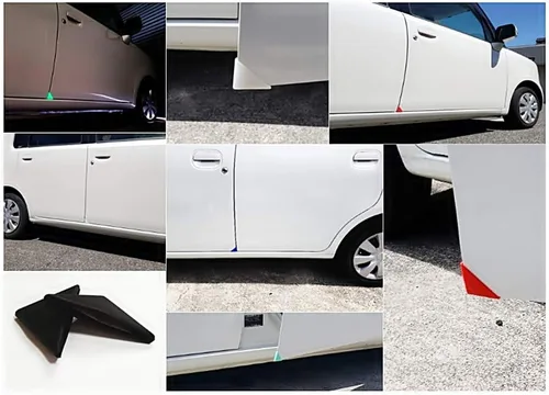 Vista 3 de Protectores de borde de esquina para puerta de automóvil, 2 piezas, protector de parachoques de silicona con moldura, anticolisión, cubierta