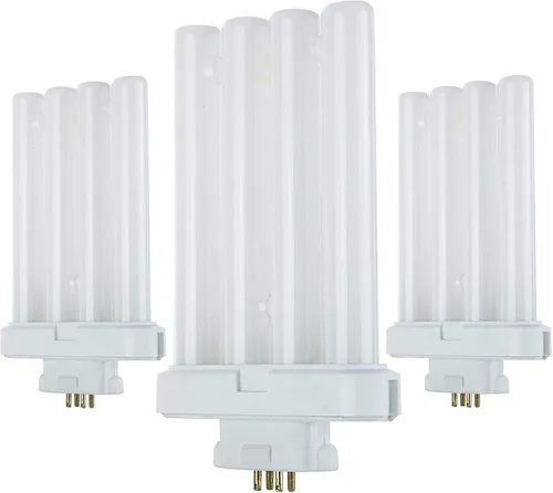 Vista 6 de Tubo de luz fluorescente, bombilla base de 4 pines, 27 vatios, 3000 K, luz a 1500 lúmenes, (paquete de 3)