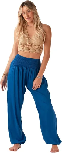 Vista 2 de Lotus and Luna Pantalones de harén para mujer, pantalones tailandeses para playa y descanso, cintura alta, pantalones bohemios, pantalones geniales