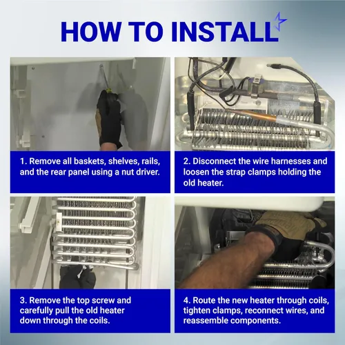 Vista 5 de BlueStars 218169802 Reemplazo del calentador de descongelación para refrigerador, compatible con refrigeradores Frigidaire & Kenmore, sustituye a