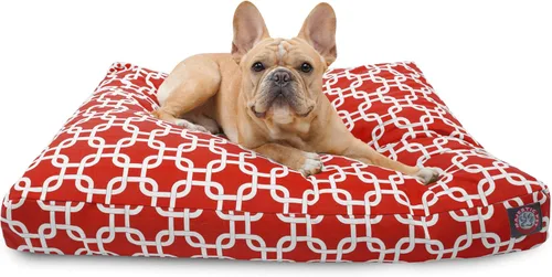 Vista 29 de Majestic Pet Cama para perro de espuma viscoelástica triturada, pequeña con funda extraíble lavable, cama ortopédica rectangular para perros, cama