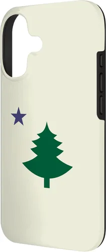 Vista 2 de Original Old Maine State Flag 1901 Pine Tree Star Case for iPhone 17