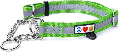 Vista 39 de Pawtitas Collar de perro Martingala personalizado reflectante reflectante bordado nombre personalizado número de teléfono ajustable para cachorros