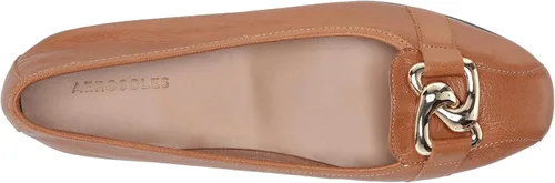 Vista 5 de Aerosoles Zapatos planos tipo ballet Bristol para mujer, cuero bronceado, 8, Bronceado Cuero