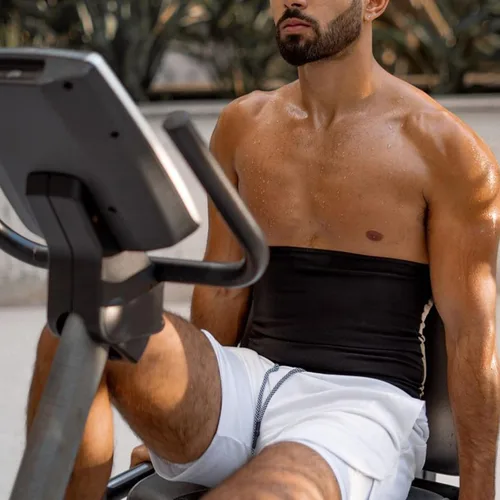 Vista 4 de Cinturón Reductor de Cintura Premium para Hombres, Cinturón Sauna de Entrenamiento de Cintura, Banda de Sudor para Hacer Ejercicio