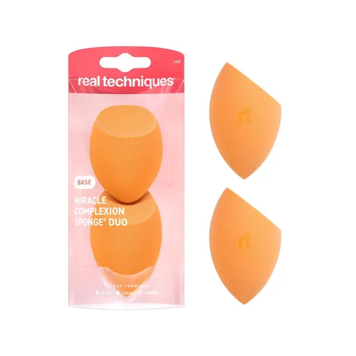Vista 18 de Real Techniques Esponjas de maquillaje surtidas, tez milagrosa, polvo milagroso, esponja de belleza Miracle Airblend para mezclar maquillaje