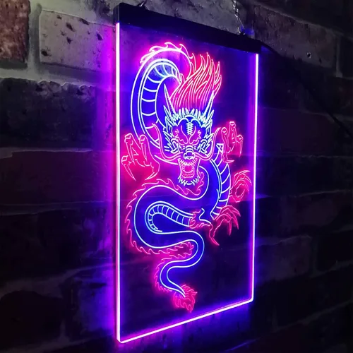 Vista 3 de Cartel de neón ADVPRO LED con dragón chino, letrero de neón LED de color dual st6-i3225
