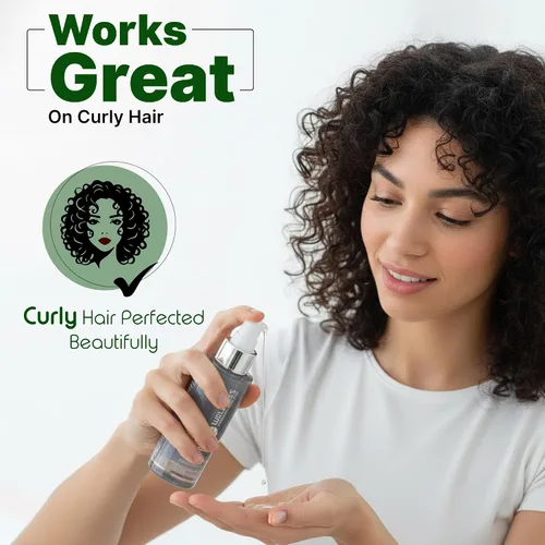 Vista 7 de Wellness Premium - Suero hidratante profundo para el cabello con protección contra el calor, 3.4 fl oz El suero ligero Silver bloquea la humedad