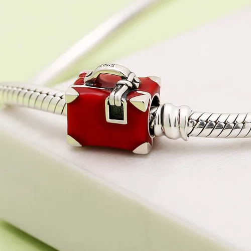 Vista 2 de ABUN Dijes de la serie de viaje de plata de ley 925 con cuentas de viaje para pulsera, Plata esterlina