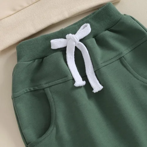 Vista 5 de Ropa de otoño e invierno para bebés y niños pequeños, sudadera con cuello redondo, sudadera con cuello redondo y pantalón largo, 2 piezas