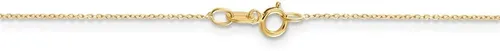 Vista 4 de Roy rosa joyas oro amarillo de 10K .6Mm Sólido Collar de cadena de corte de diamante longitud 16" pulgadas