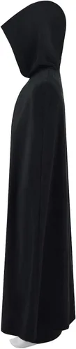 Vista 3 de Skywalker Luke - Uniforme de cosplay para niños, disfraz de Jedi, túnica con capucha, conjunto completo de Halloween