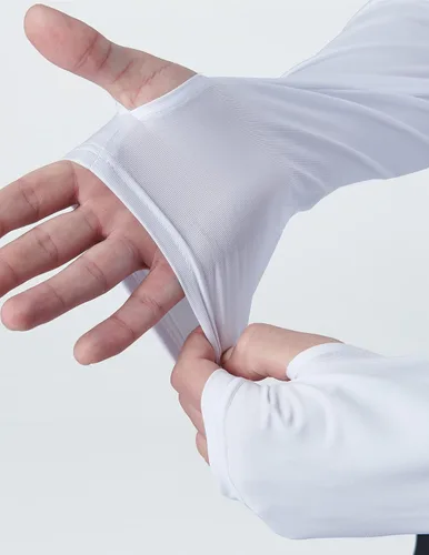Vista 6 de Paquete de 3 camisetas de manga larga para hombre, ajuste seco, casual, senderismo, rendimiento, atléticas, activas, con agujeros para el pulgar