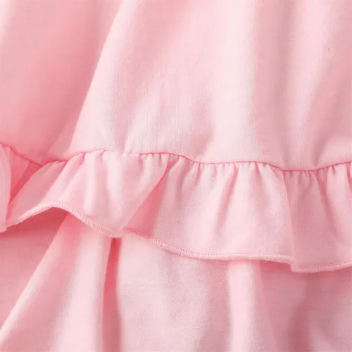 Vista 5 de TBUIALL Ropa para niñas pequeñas, conjunto de pantalones de flores para bebé, manga larga, con volantes, vestido floral para niña pequeña