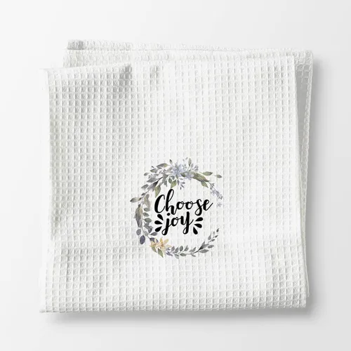 Vista 6 de Voatok Choose Joy Farmhouse - Toallas de cocina y baño con corona floral, toallas de mano y platos, regalos perfectos para adolescentes, mujeres