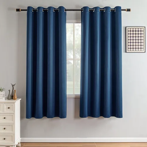 Vista 43 de IGEMAEVE Cortinas opacas de tamaño personalizado para dormitorio, 100 % opacas, 1 panel, aislamiento térmico, cortinas de oscurecimiento
