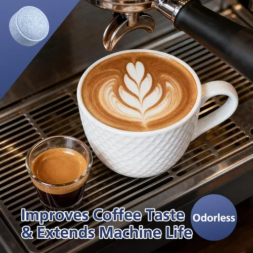 Vista 5 de Tabletas de limpieza para Jura, 24 tabletas de café Tableta de limpieza compatible con todos los centros de café automáticos Jura, elimina