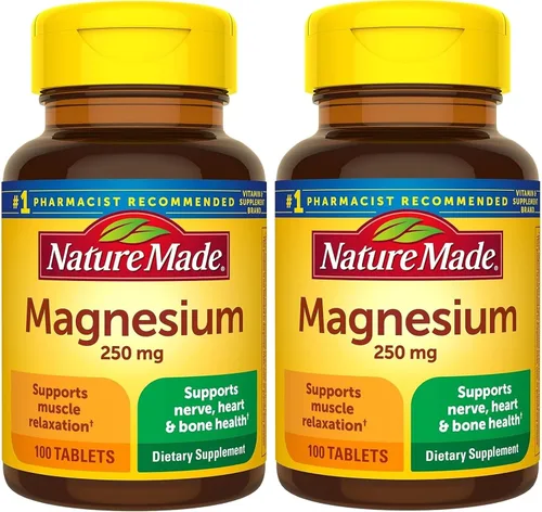 Vista 9 de Nature Made Óxido de magnesio 250 mg, suplementos de magnesio para hombres y mujeres, apoyo para la salud muscular, corazón, huesos y nervios, 100