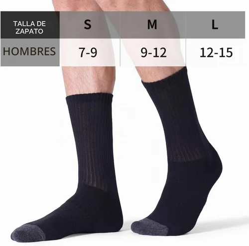 Vista 2 de CelerSport - Calcetines deportivos para botas de trabajo para hombre con Negro