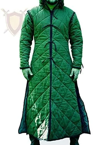 Vista 3 de Gambeson Coat Medieval Thick Padded Full Length Sleeves Gambeson Coat Aketon Jacket Armor, Cotton Gambeson by ITS Medieval