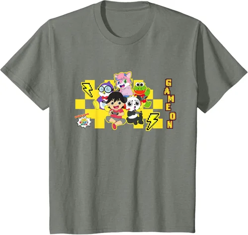 Vista 56 de Ryan's World Game On Characters Camiseta, Negro, S