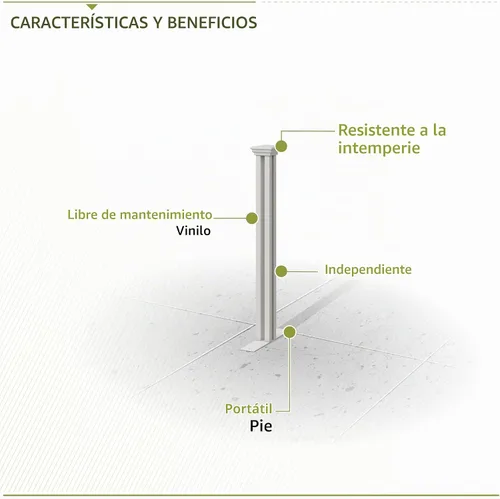 Vista 4 de Poste de acabado de valla de eventos independiente Zippity 38inH