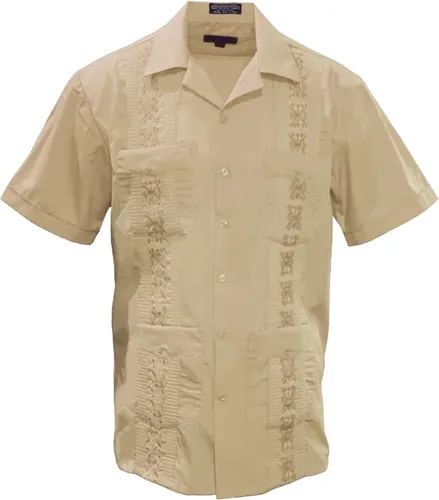 Vista 19 de Gravity Threads Camisa de verano Guayabera para hombre