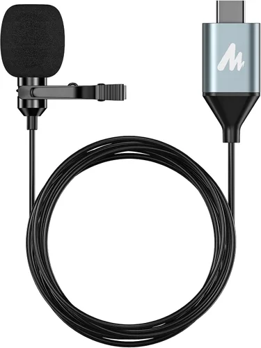 Vista 9 de MAONO Micrófono USB Lavalier, 192KHZ/24BIT Enchufa y usa Omnidireccional Micrófono de solapa Clip de collar de camisa para PC, computadora, Mac