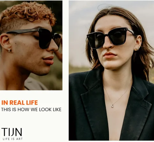 Vista 6 de TIJN Polarized Sunglasses Women Men Oversized,UV Protection Sun Glasses Trendy Style,Large Square Shades,Big Frame Shady Rays