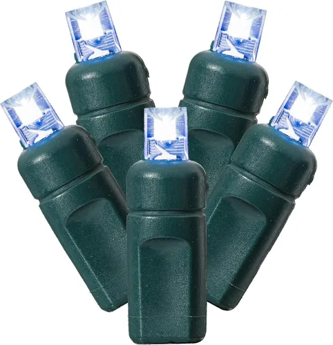 Vista 7 de Vickerman Juego de 100 luces LED GW WA Ec multicolor con LED gran angular de molde único, 36 pies