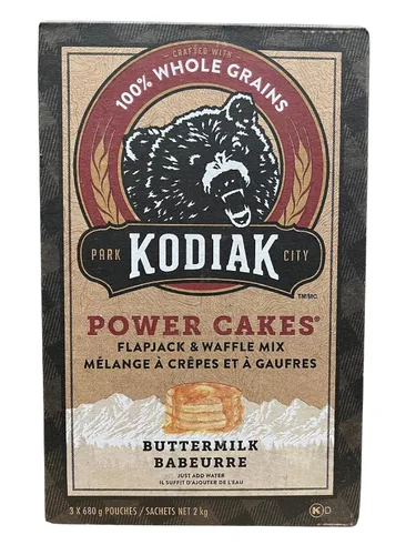 Vista 11 de PPasteles Kodiak grano integral combinación de Power Cakes Flapjack y Waffle, original suero de leche, 20 onzas (1lbs 4 onzas)
