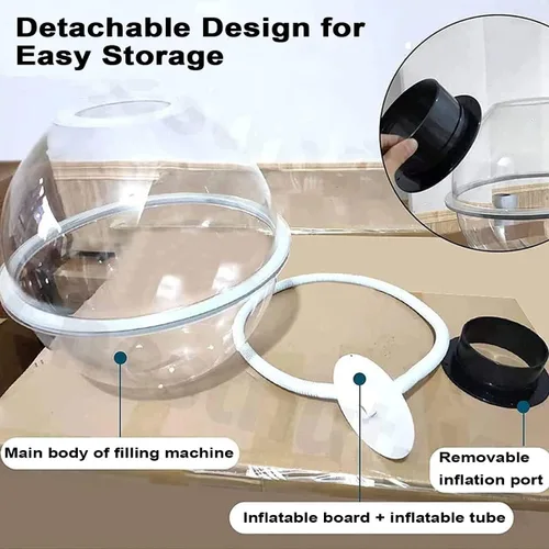 Vista 3 de Máquina de relleno de globos, kit de herramientas de relleno para regalos, decoración de bodas, fiestas, Navidad, expansor de globos, máquina