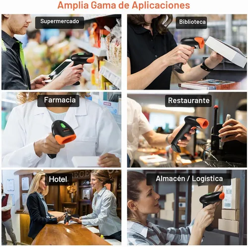 Vista 7 de Escáner de código de barras Bluetooth de KUIIYER, lector de código de barras inalámbrico QR 1D 2D