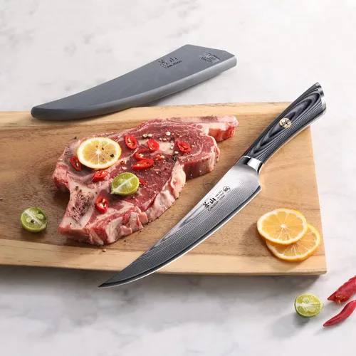Vista 6 de Cangshan NAKA Series Cuchillo deshuesador de 7 pulgadas con funda, acero forjado X-7 503084