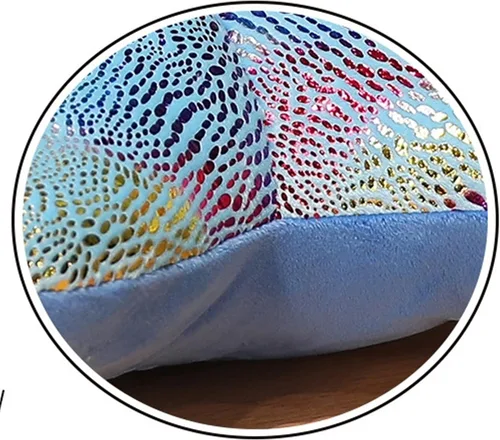 Vista 5 de Almohada de estrella de mar para sofá, cojín de suelo, almohada para el hogar (3.1 x 7.9 in, azul)