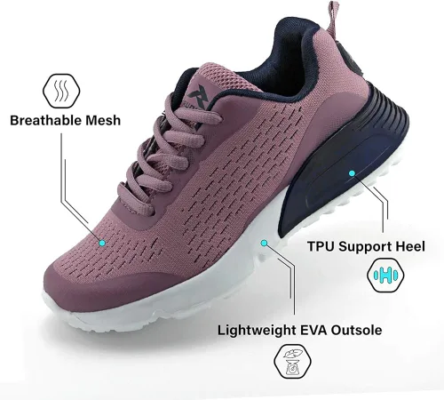 Vista 2 de RUNIC Tenis deportivos de malla transpirable para niños y niñas