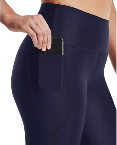 Vista 2 de Under Armour HeatGear - Leggings con bolsillos estilo capri de talle alto para mujer