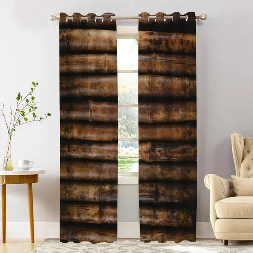 Vista 136 de Shrahala Floral Abstract Design Blackout Curtain Tiers, Minimalist Flower Illustration Kitchen Valance Light Blocking Tier Drapes with Rod Pocket, 2