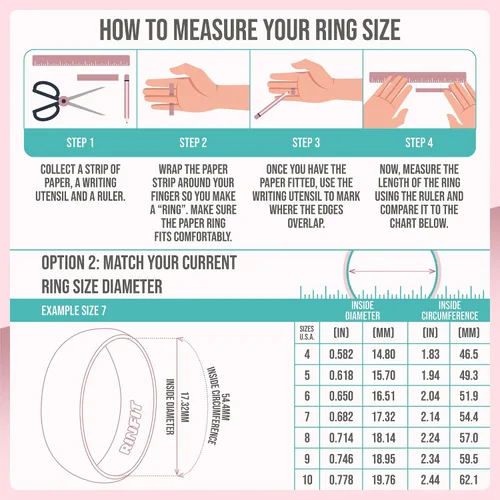 Vista 6 de Rinfit Anillos de silicona para mujer, anillos de compromiso o promesa para ella, alianzas de boda de silicona para mujer, pera de silicona