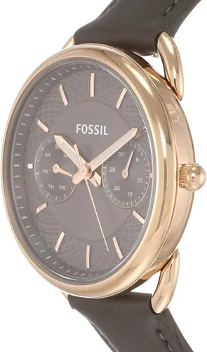 Vista 2 de Reloj Fossil Tailor, de cuero torcido, con multifunción., Gris