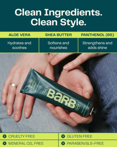 Vista 6 de Barb Styling Cream para mujeres y hombres – Crema de peinado suave para definición de rizos y control de encrespamiento – Acabado ligero y natural