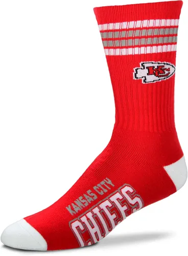 Vista 15 de For Bare Feet NFL Officially Licensed Crew Socks, 4 Stripe Deuce