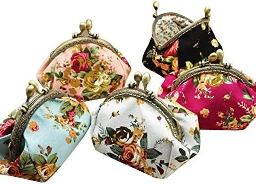 Vista 2 de FarJing - Monedero para mujer, diseño de flores vintage
