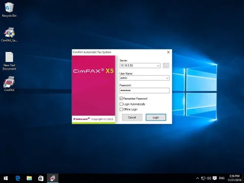 Vista 3 de Fax de la máquina de fax sin papel CimFAX B5 de PC/Mobile Fax2email Servidor de fax todo en uno 10 usuarios