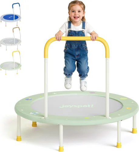 Vista 11 de 36-Inch Toddler Trampoline with Foam Handle, 3FT Foldable Mini Rebounder