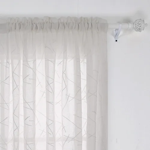 Vista 32 de Deconovo - Cortinas transparentes con filtro de luz de 72 pulgadas de largo Blanco clásico