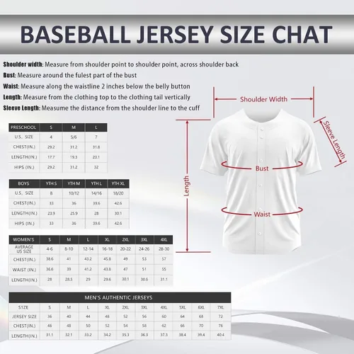 Vista 5 de Custom Baseball Jersey Stitched Personalized Name Number Baseball Shirts Sports Uniform for Men Women Boy