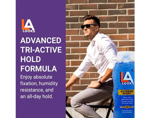 Vista 5 de L.A. Looks Sport Activity Proof Power Gel, Mega X-Treme Hold 20 oz (Paquete de 3)