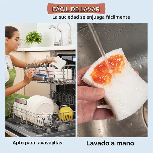 Vista 6 de Esponja natural para platos, paquete de 48, esponja exfoliante antiarañazos, esponja ecológica multiusos de fibra de sisal de cocina, esponja